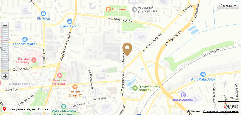 Карта Гродненской областной нотариальной палаты