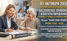 Акция по правовому консультированию ко Дню пожилого человека