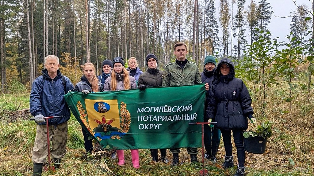Представители Могилевского нотариального округа «Даюць лесу новае жыццё!» 