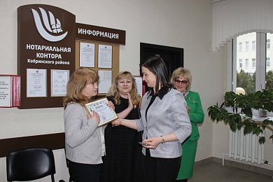 Рабочий визит в нотариальную контору Кобринского района.