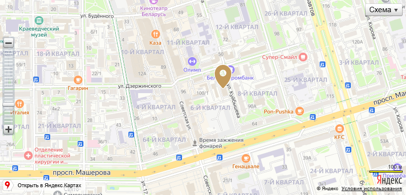 Карта Брестской областной нотариальной палаты